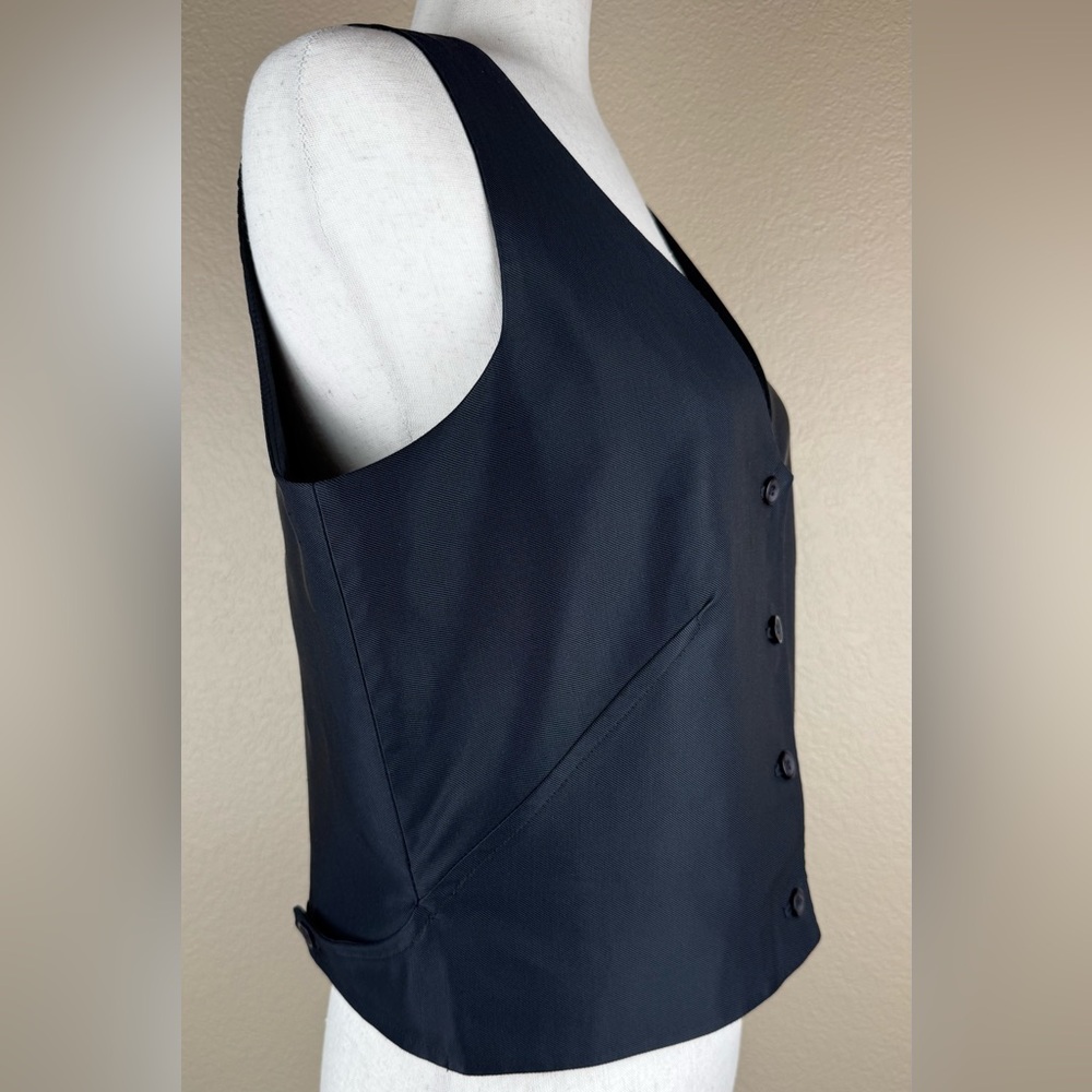Kenar Black, Button Down Vest. Fully Lined. Size … - image 3